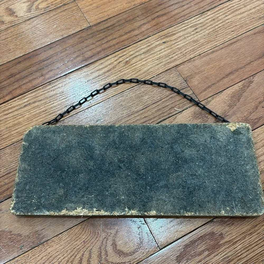 Vintage Wood Train Painting Plaque. 1886 Rodgers 4-6-0 With Metal Chain